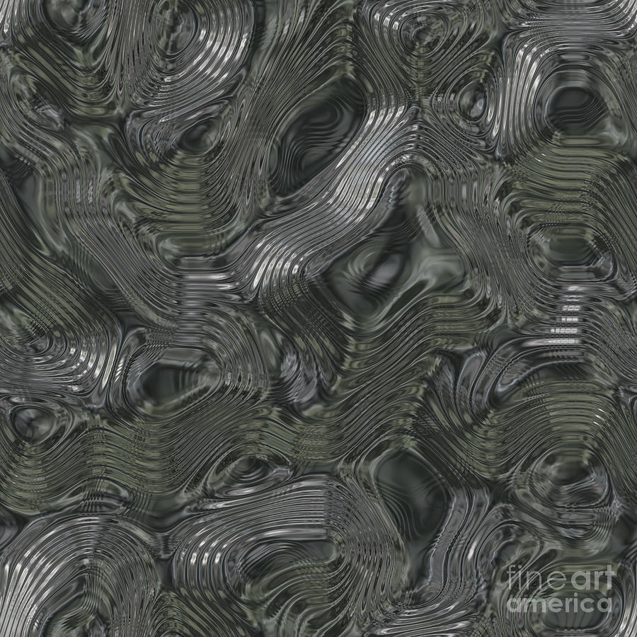 Alien Fluid Metal Digital Art