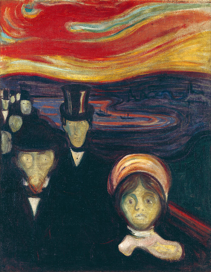 Edvard Munch Painting - Anxiety  #8 by Philip Ralley