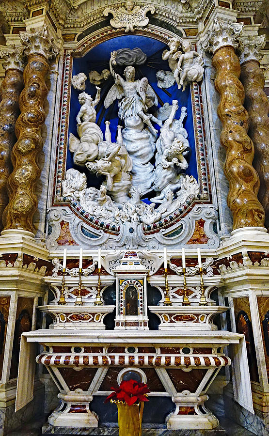 Artwork Within The Cagliari Cathedral In Cagliari Sardinia #8 Photograph by Rick Rosenshein