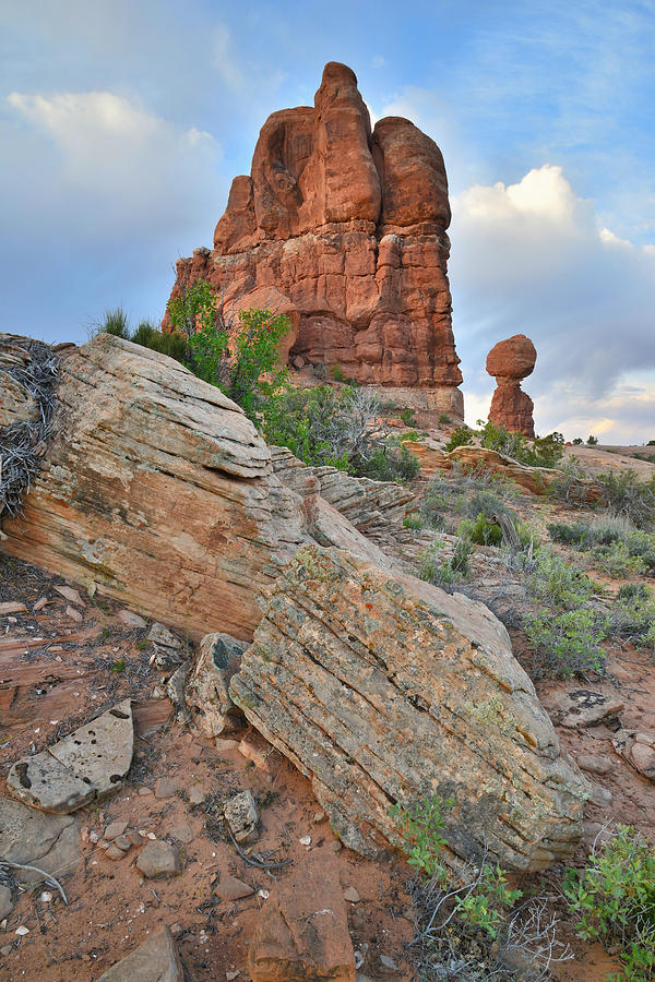 Arches National Park Photograph - Balanced Rock by Ray Mathis Arches National Park Photograph - Balanced Rock by Ray Mathis