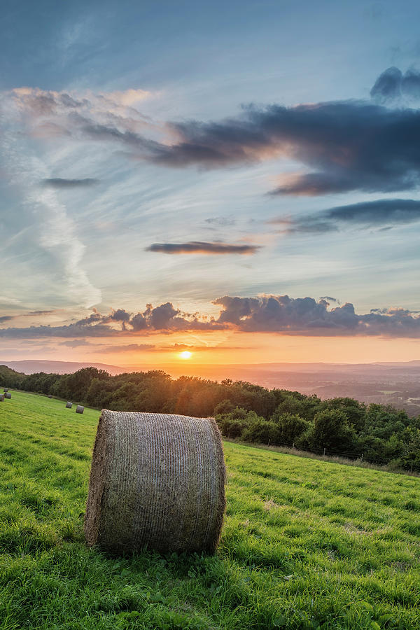 Sunset Photograph - Beautiful Summer vibrant sunset over countryside landscape of fi #8 by Matthew Gibson