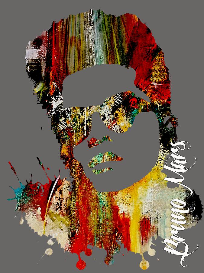Bruno Mars Mixed Media - Bruno Mars Collection #8 by Marvin Blaine