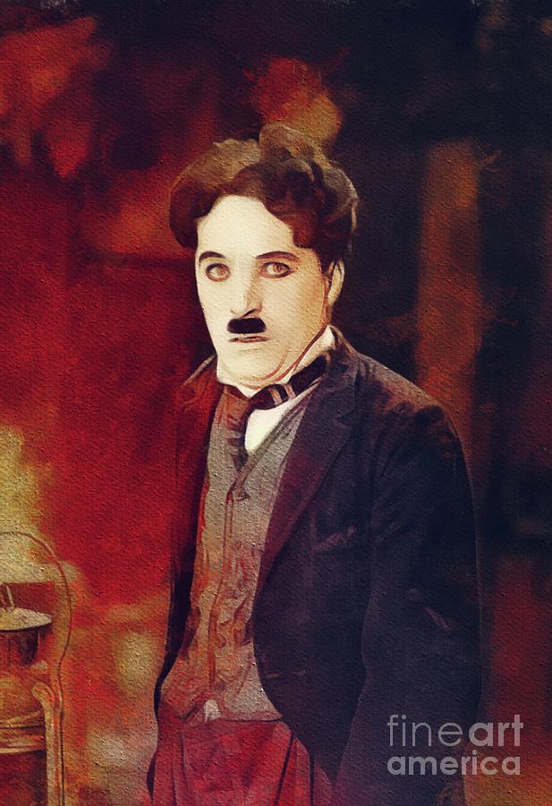 Charlie Chaplin, Hollywood Legend Painting