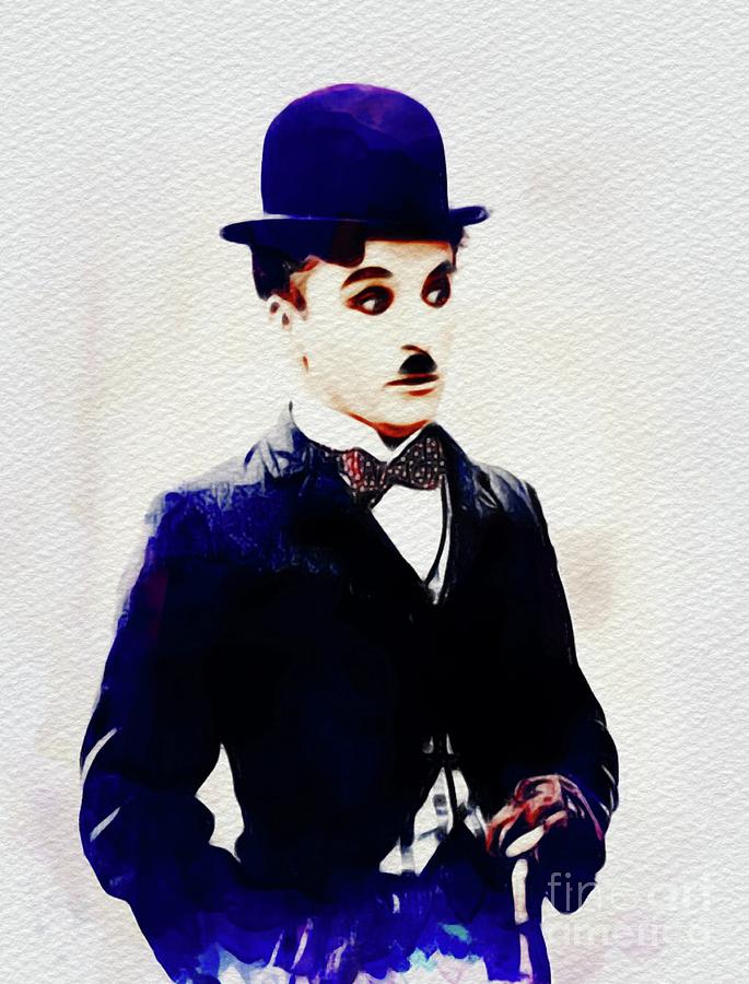 Hollywood Painting - Charlie Chaplin #8 by Esoterica Art Agency