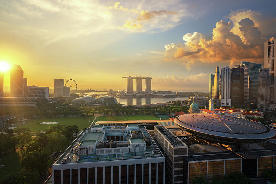 Cityscape of Singapore city #8 Photograph by Anek Suwannaphoom