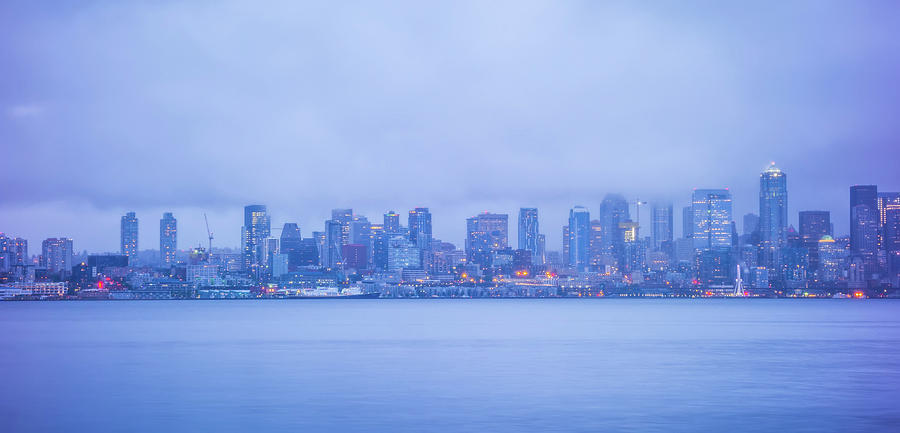 Cloudy And Rainy Day In Seattle Washington #8 Photograph by Alex Grichenko