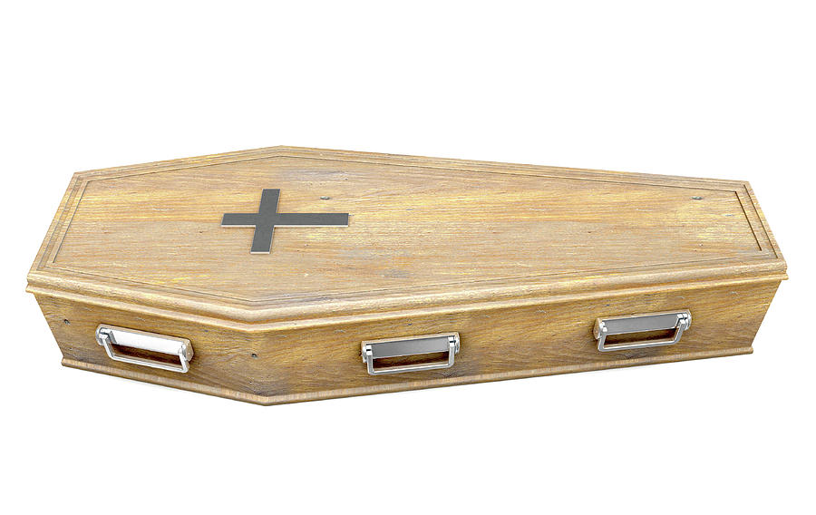 Burial Digital Art - Coffin And Crucifix #8 by Allan Swart