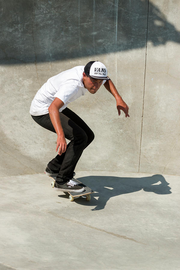 Colombian Skater Cris Arevalo at Pala Skatepark San Diego Califo Photograph by Adam Rainoff