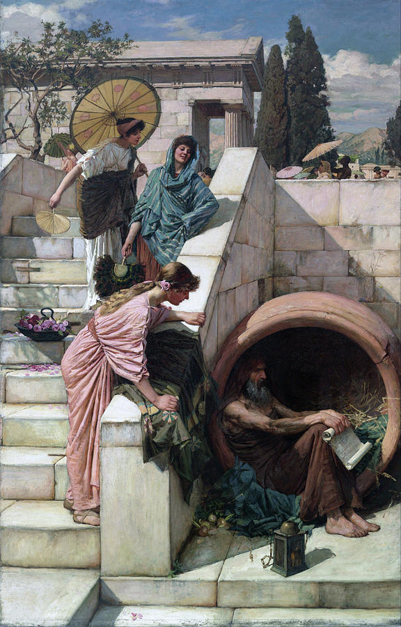 Diogenes #8 Painting by John William Waterhouse
