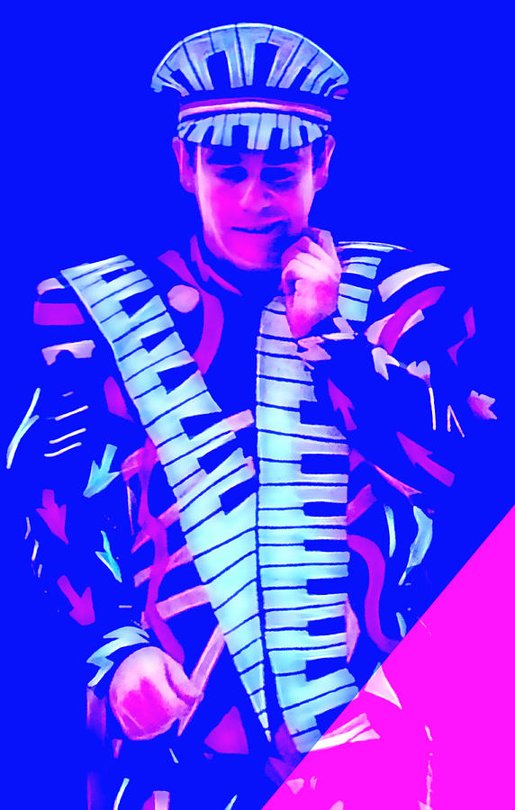 Elton John Mixed Media - Elton John Collection #15 by Marvin Blaine