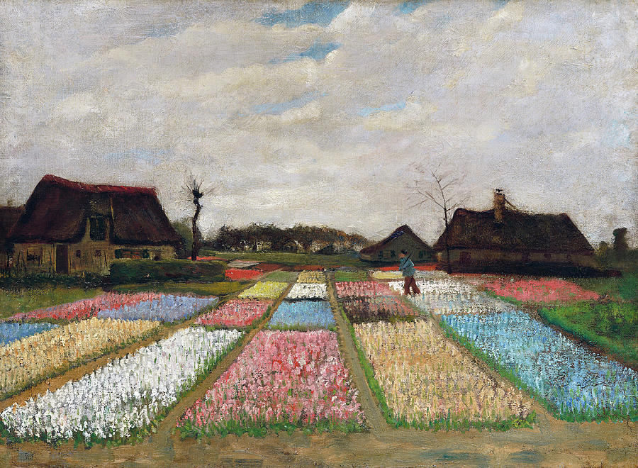 Flower Beds In Holland #9 Painting by Vincent van Gogh