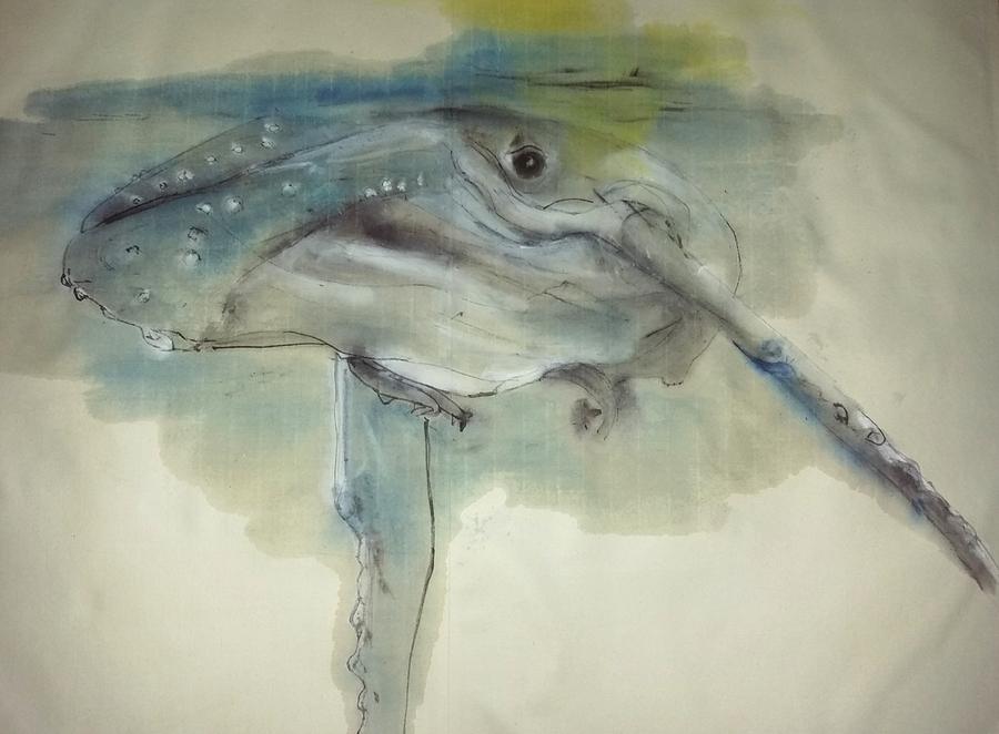  for Whales and Dolphins album  #8 Painting by Debbi Saccomanno Chan