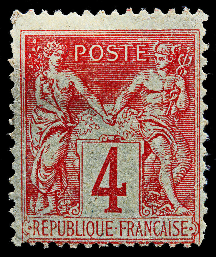 French Postage Stamps #8 Photograph by James Hill