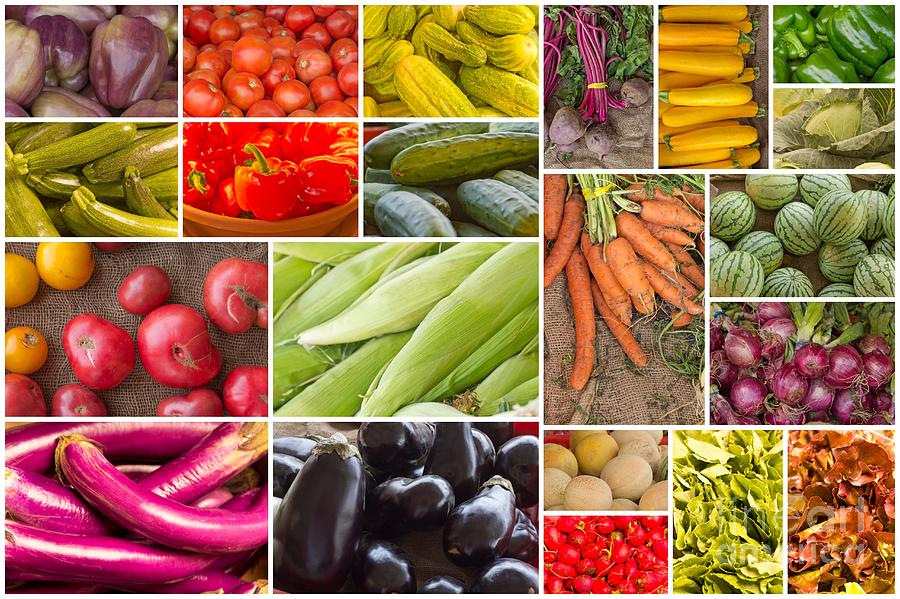 Fruit and Vegetable Collage Photograph by Ezume Images - Fine Art America