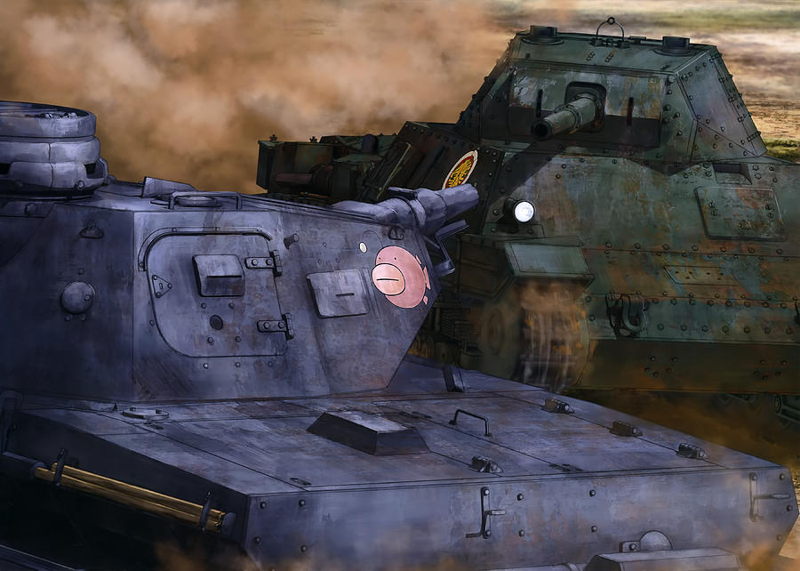 Transportation Digital Art - Girls und Panzer #8 by Super Lovely