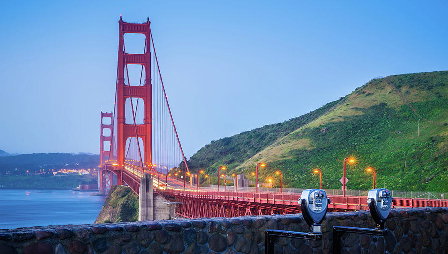 Golden Gate Bridge Early Morning In San Francisco California #8 Photograph by Alex Grichenko