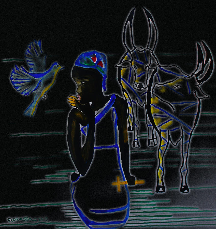 Hope for Peace in South Sudan #8 Painting by Gloria Ssali