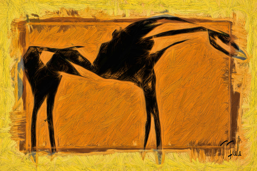 Los Caballos de los Viejos Taos Digital Art by Terry Fiala
