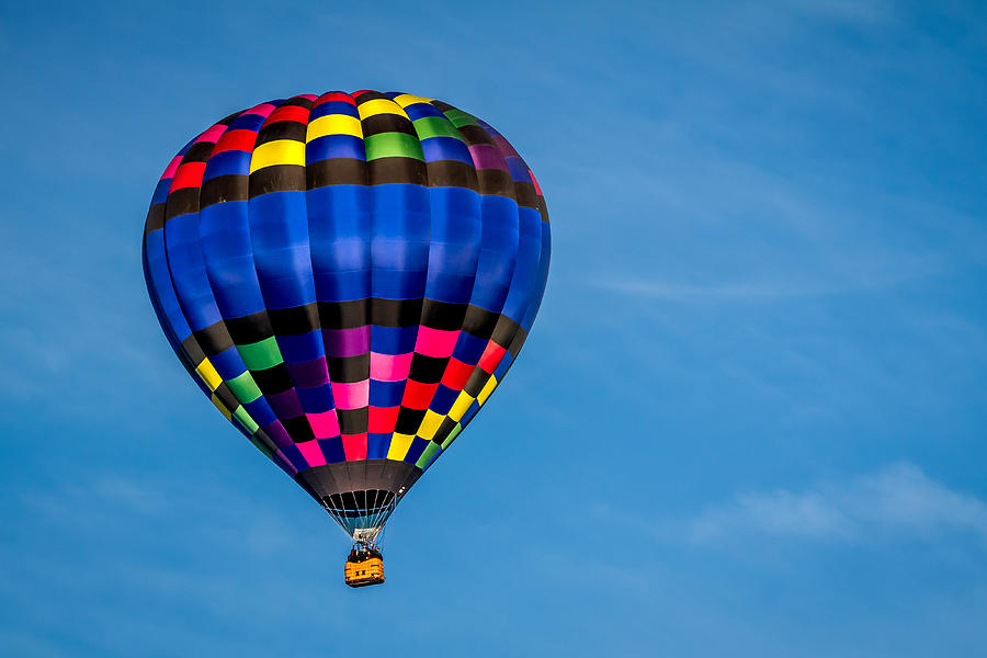 Crystal Blue - Hot Air Balloon Photograph by Ron Pate