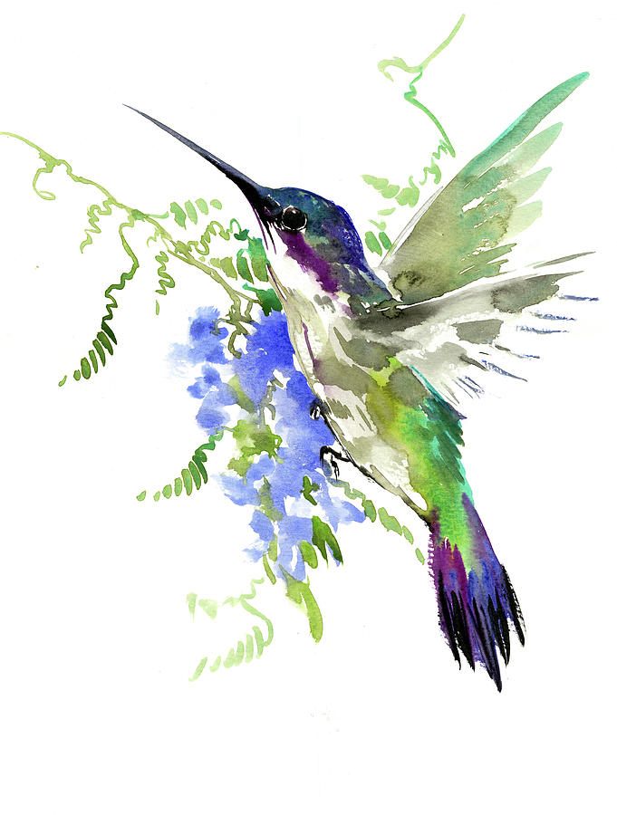 Hummingbird Painting - Hummingbird #8 by Suren Nersisyan