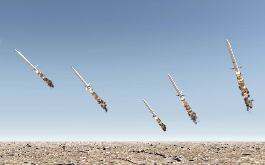 Desert Digital Art - Intercontinental Ballistic Missile #8 by Allan Swart