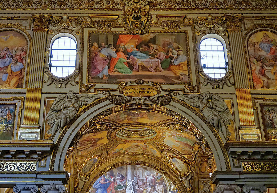 Interior View Of The Basilica di Santa Maria Maggiore In Rome Italy #8 Photograph by Rick Rosenshein