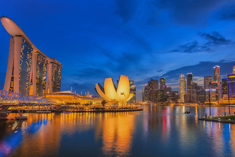 Landscape of the Singapore Photograph by Anek Suwannaphoom