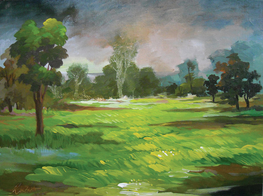 Landscape Painting By Rabi Narayan Rath - Fine Art America