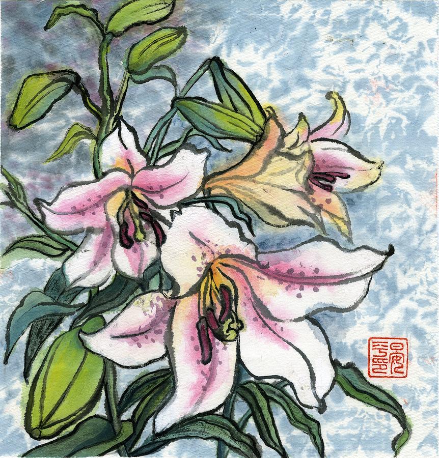 Lily #8 Painting by Ping Yan