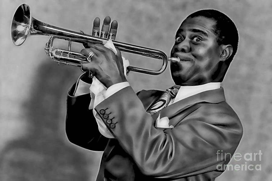 Louis Armstrong Mixed Media - Louis Armstrong Collection #8 by Marvin Blaine