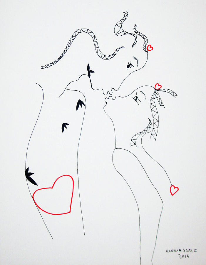 Love is a Heart #8 Drawing by Gloria Ssali