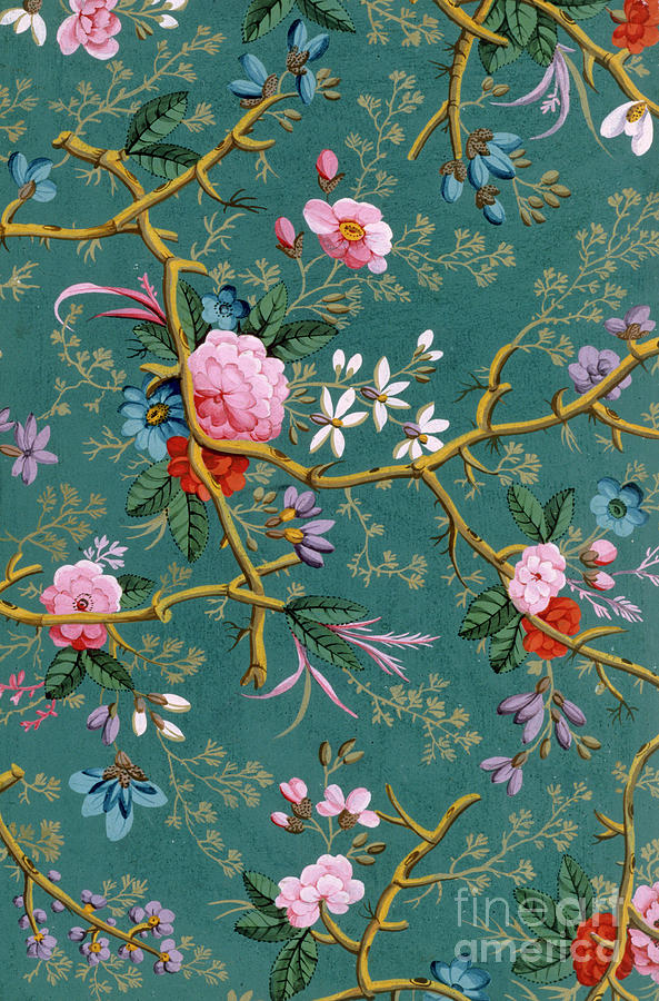 William Kilburn Tapestry - Textile - Marble end paper by William Kilburn