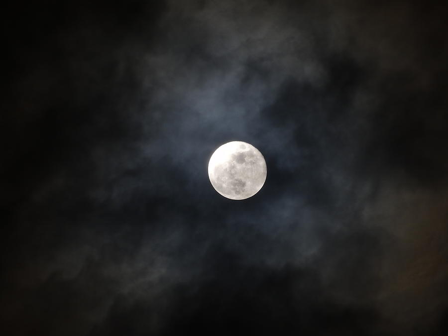 Moon and the clouds Photograph by Explorer Lenses Photography - Fine ...