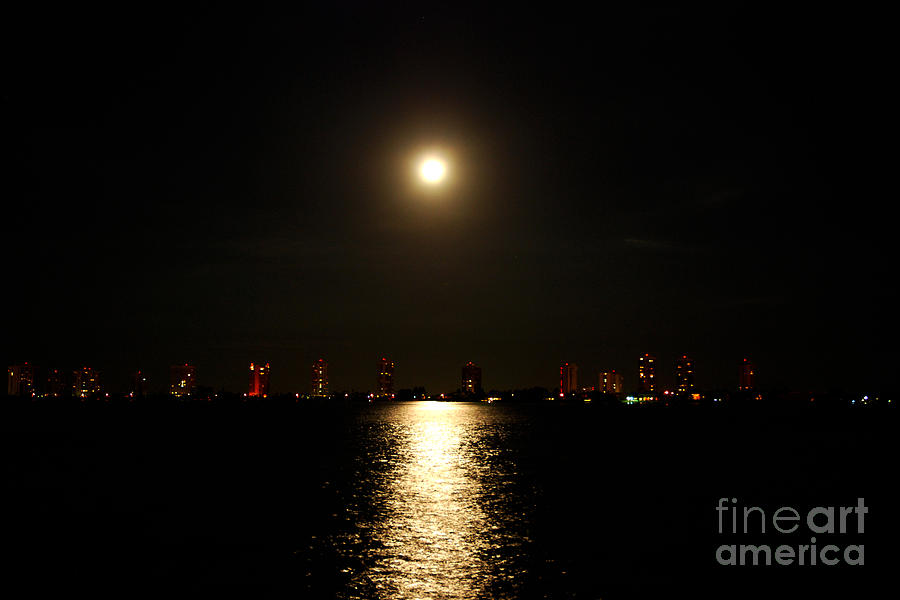 8- Moon Over Singer Island Photograph by Joseph Keane