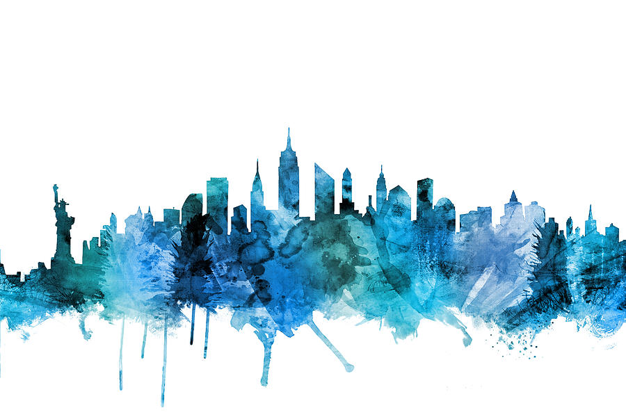 New York City Skyline #8 Digital Art by Michael Tompsett
