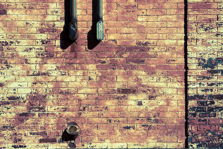 Brick wall and old iron #2 Photograph by Vintage Pix