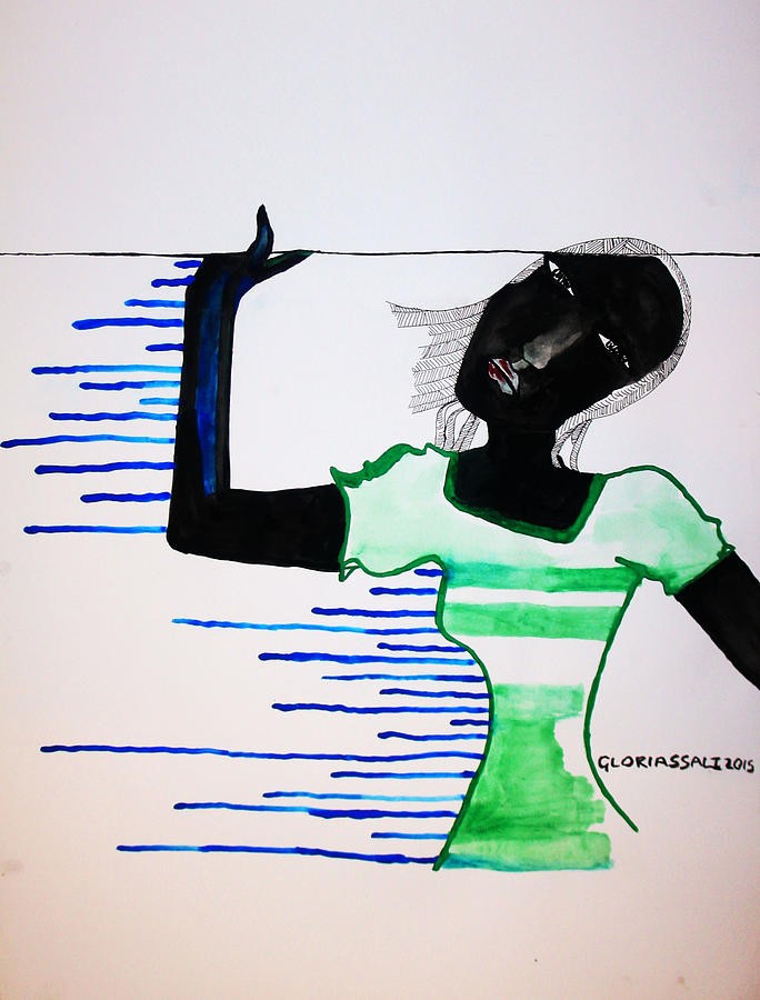 Jesus Christ Painting - Nuer Lady - South Sudan #8 by Gloria Ssali