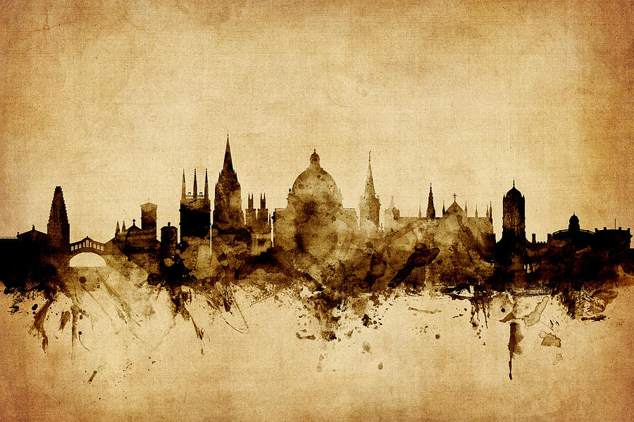 Oxford England Skyline #8 Digital Art by Michael Tompsett