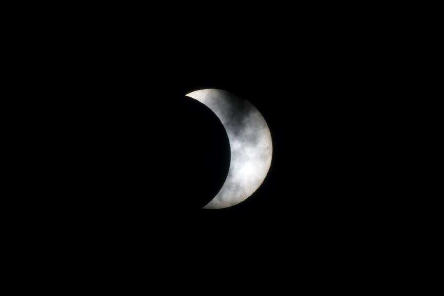 Partial Solar Eclipse August 21 2017 #8 Photograph by Alex Grichenko