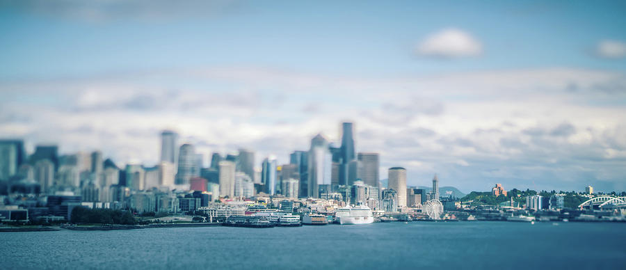 Port Of Seattle And Piers And Surroundings On Sunny Day #8 Photograph by Alex Grichenko