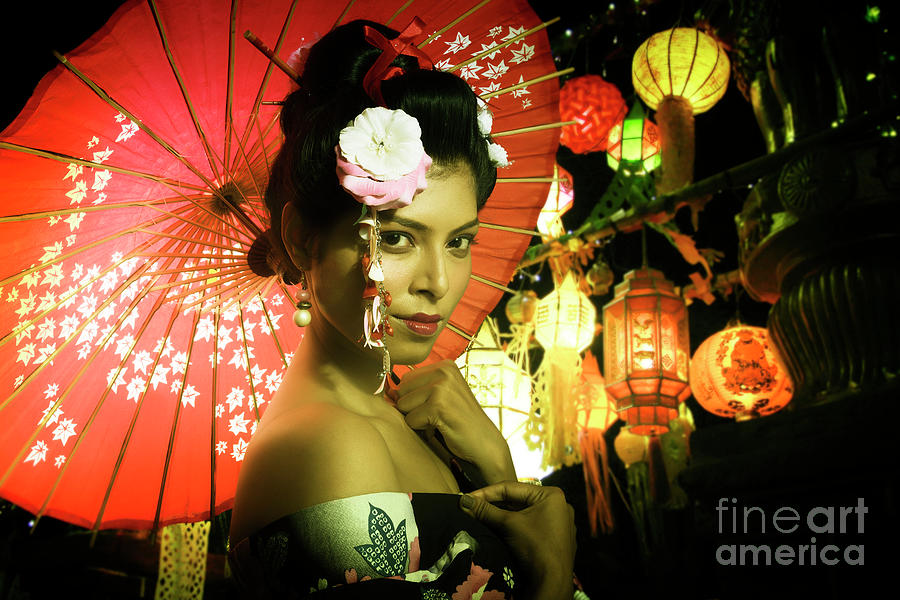 Portrait of Young Japanese Lady #8 Photograph by Kiran Joshi