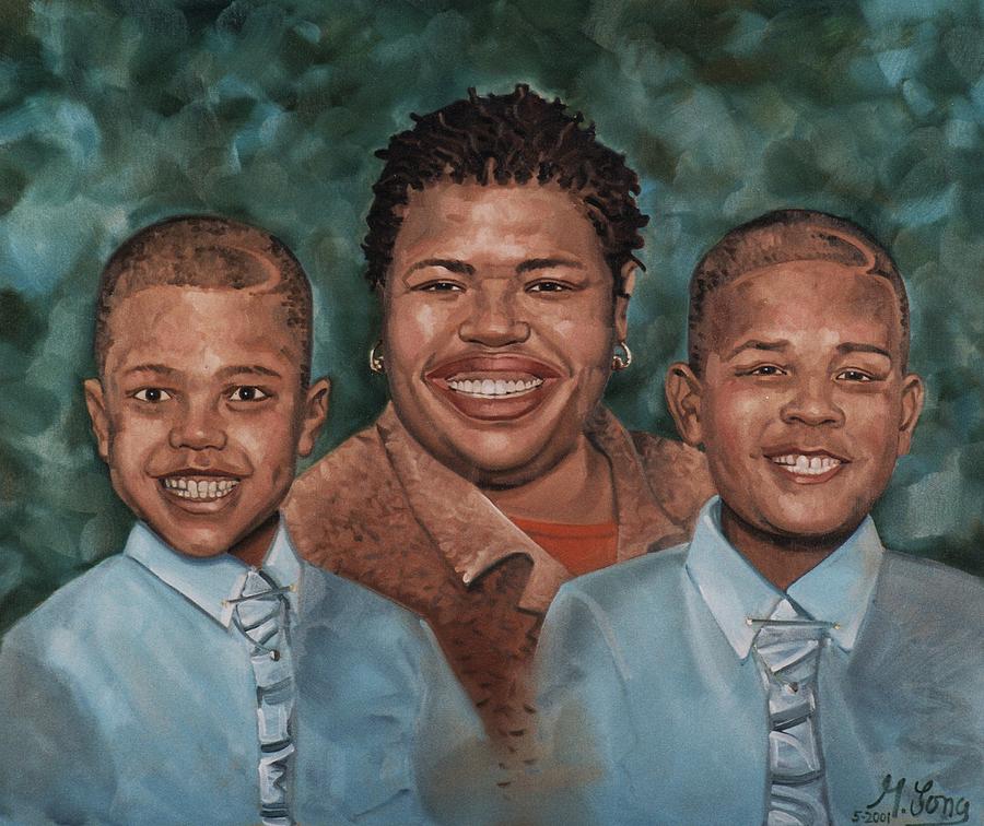 Happy Family of Three Painting by Gary M Long