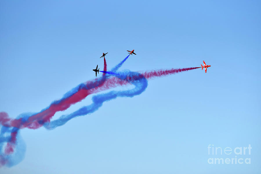 Red Arrows aerobatic team  #9 Photograph by George Atsametakis