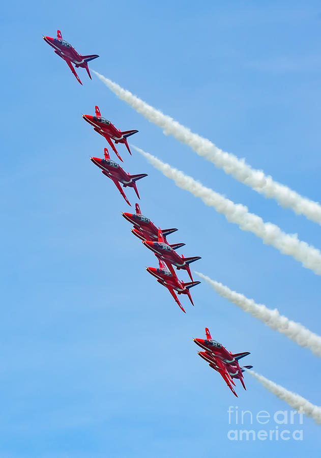 Red Arrows display #8 Photograph by Colin Rayner