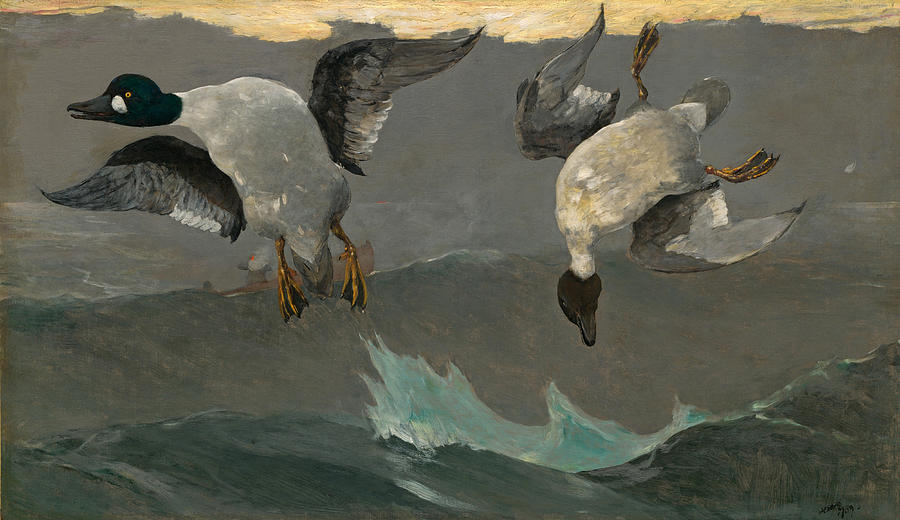 Right and Left  Painting by Winslow Homer