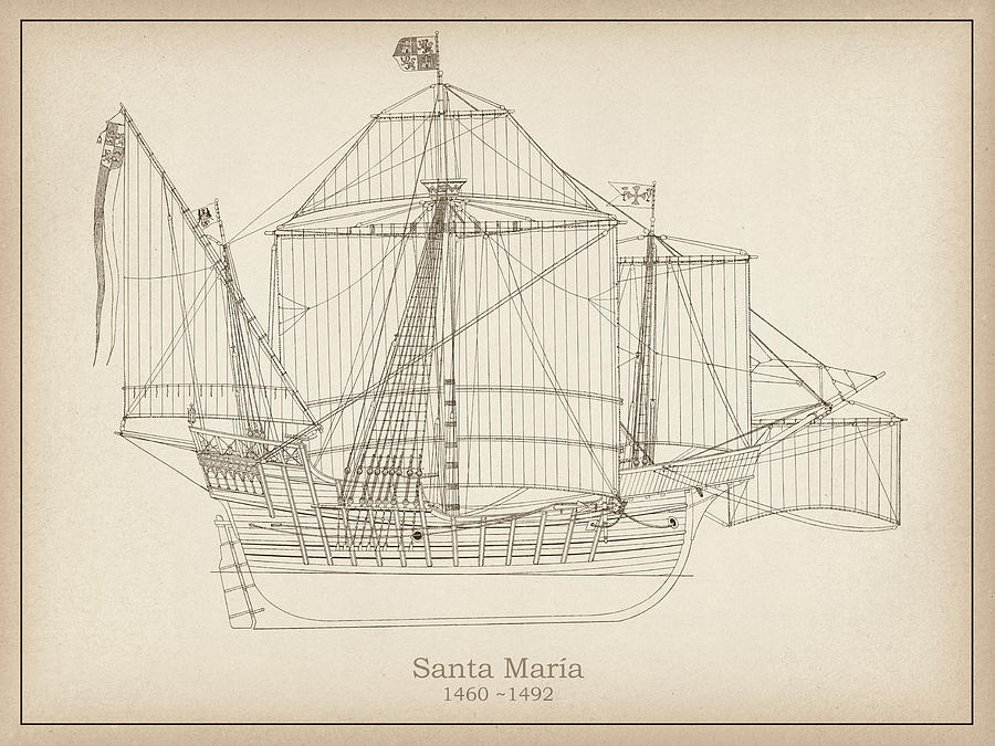 Санта мария корабль чертежи