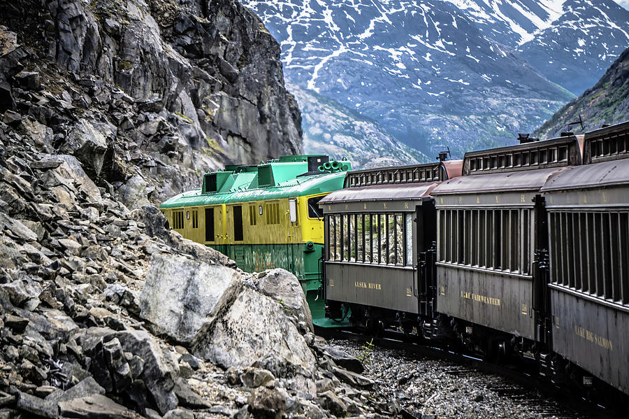 Scenic train from Skagway to White Pass Alaska #8 Photograph by Alex Grichenko
