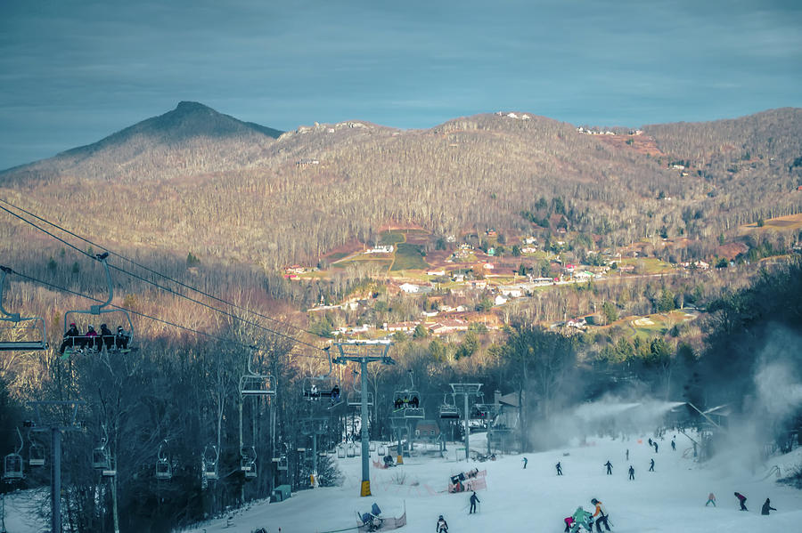 Scenic Views Around Sugar Mountain Ski Resort In North Carolina Photograph