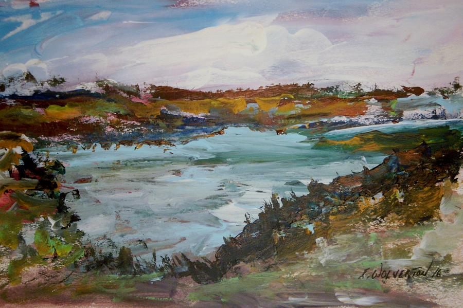 Shasta Lake #8 Painting by Edward Wolverton