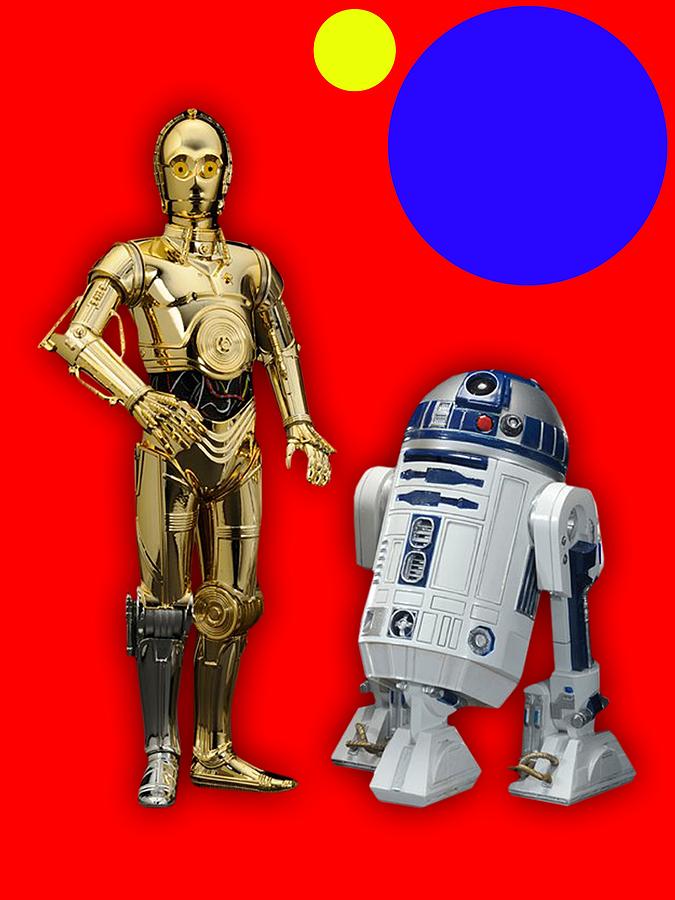 Star Wars Mixed Media - Star Wars C3PO and R2D2 Collection #9 by Marvin Blaine